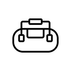 bag with securely attached handles icon vector. bag with securely attached handles sign. isolated contour symbol illustration