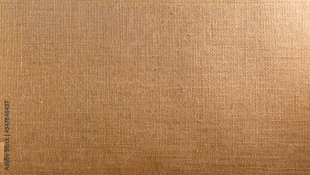 Wall mural background and texture of natural brown sackcloth