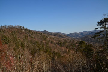 mountain landscape with blue sky