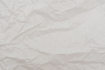White crumpled paper texture background. Close-up.