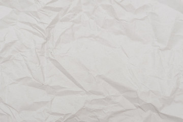 White crumpled paper texture background. Close-up.