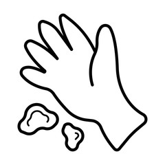 hand virus icon vector photo