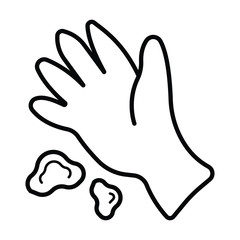 hand virus icon vector photo