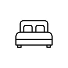 vector illustration of bed isolated icon