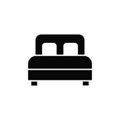 vector illustration of bed isolated icon