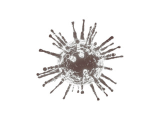 Bacteria, coronavirus 3D White background