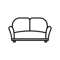 vector illustration of sofa isolated icon