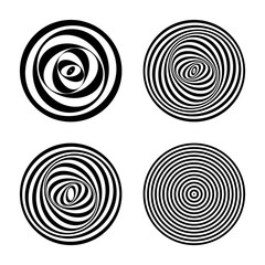 Abstract geometric circle design elements set.