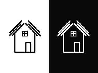 house icon, home icon black and white vector stock