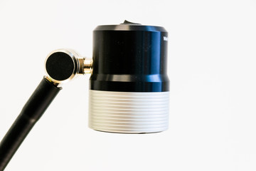 black silver Lamp white background