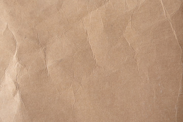 Brown crumpled paper texture background.