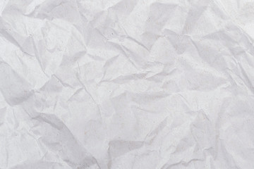 White crumpled paper texture. Abstract paper pattern for background. Close-up.