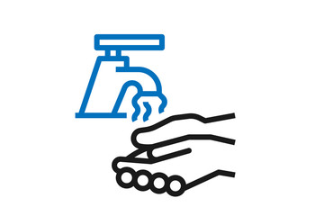 wash hand icon vector concept