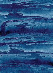 Watercolor abstract classic blue, background, hand drawn watercolour  texture