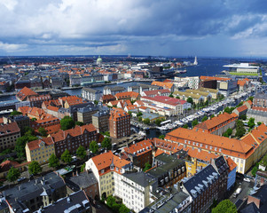 Naklejka na ściany i meble Panoramic view of Copenhagen 