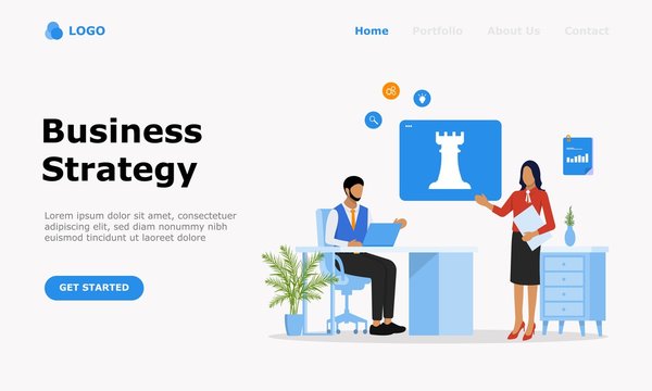 Business Strategy Vector Illustration Concept , Suitable for web landing page, ui, mobile app, editorial design, flyer, banner, and other related occasion
