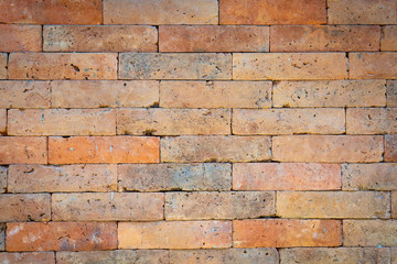 Background of red brick wall texture