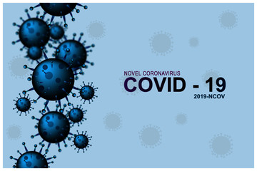 Covid-19 or coronavirus 2019-ncov with disease cells. Covid-19 corona virus outbreaking and pandemic medical health risk concept. Just stay home to avoid the virus.