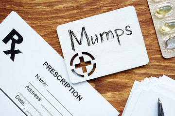 Mumps is shown on the conceptual medical photo
