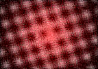 Pop art background. Red background with polka dot. Half tone background.