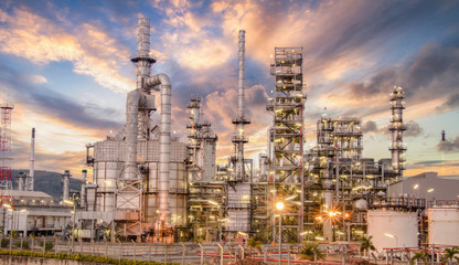 Oil and Gas Industrial zone,The equipment of oil refining,Close-up of industrial pipelines of an...