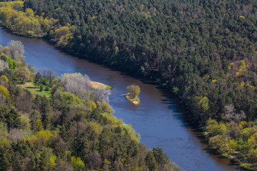 Fototapeta premium An island in the middle of the river