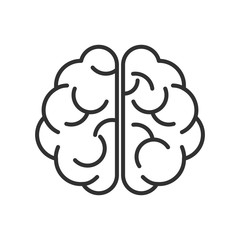 Human brain icon. Isolated on white background. Isolated. 