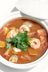 thai tom yum kung spicy and sour shrimp soup
