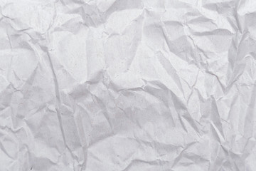 White crumpled paper texture. Abstract paper pattern for background. Close-up.