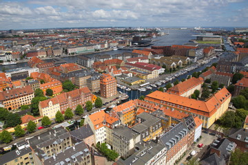 Naklejka na ściany i meble Rooftops of Copenhagen