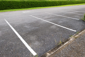 Fototapeta premium Empty parking lot in outdoor parking.