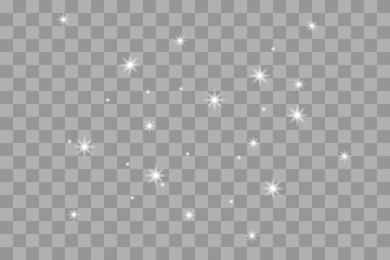 Shine light effect, png bright sparkle dust. Vector isolate