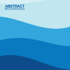 Blue wave vector abstract background flat design stock illustration