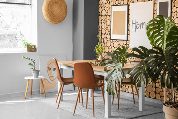 Interior of modern stylish dining room