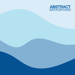 Blue wave vector abstract background flat design stock illustration