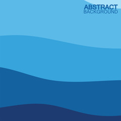 Obraz premium Blue wave vector abstract background flat design stock illustration