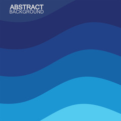 Blue wave vector abstract background flat design stock illustration