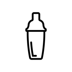 bartender shaker icon vector. bartender shaker sign. isolated contour symbol illustration