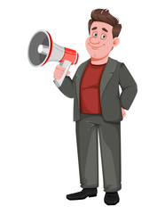 Fototapeta premium Smiling middle aged businessman