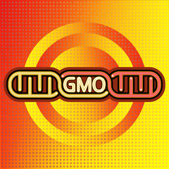 Genetically modified organism.
Illustrative-graphic poster, multicolor, with text information, vector.