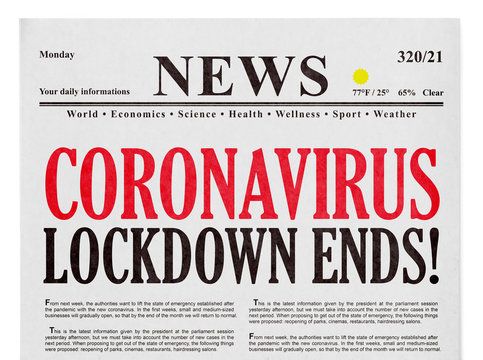 Covid-19 lockdown ends headline
