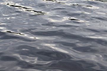 Water waves for nature backgrounds. Waves on the water surface. Relaxation and silence concept
