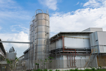 Building industry with high towers with blue sky