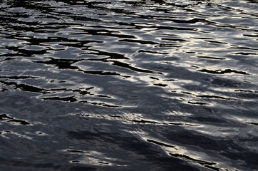 Water waves for nature backgrounds. Waves on the water surface. Relaxation and silence concept