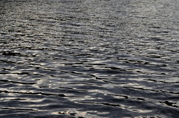 Water waves for nature backgrounds. Waves on the water surface. Relaxation and silence concept