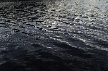 Water waves for nature backgrounds. Waves on the water surface. Relaxation and silence concept