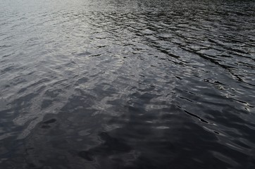 Water waves for nature backgrounds. Waves on the water surface. Relaxation and silence concept