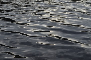 Water waves for nature backgrounds. Waves on the water surface. Relaxation and silence concept