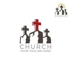 Template logo for churches. Mountain Calvary church logo.