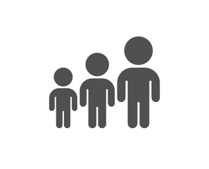 Business hierarchy icon. Teamwork meeting sign. Group people symbol. Classic flat style. Quality design element. Simple business hierarchy icon. Vector